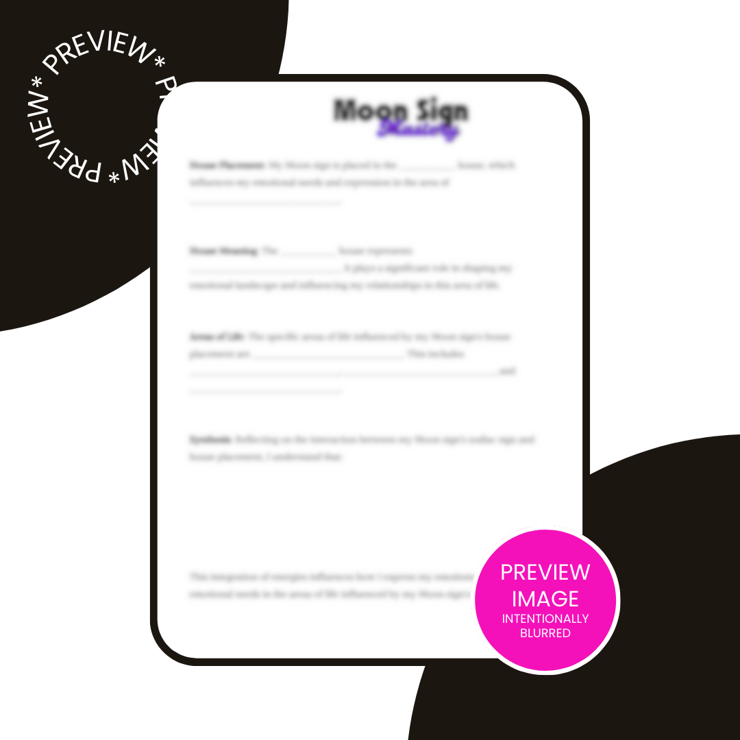 Moon Sign Mastery Workbook