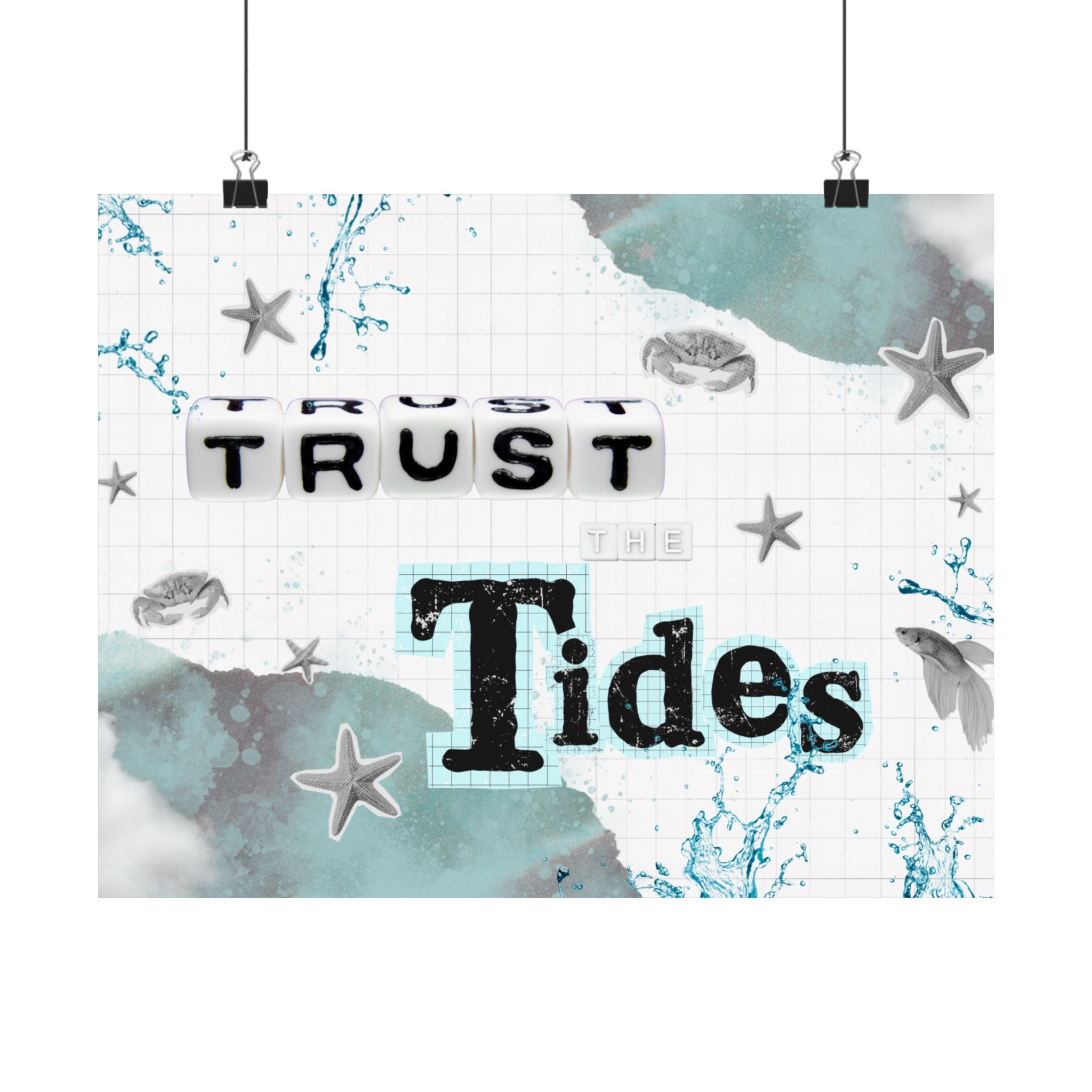 TRUST THE TIDES Digital Art Print for Motivation & Manifestation