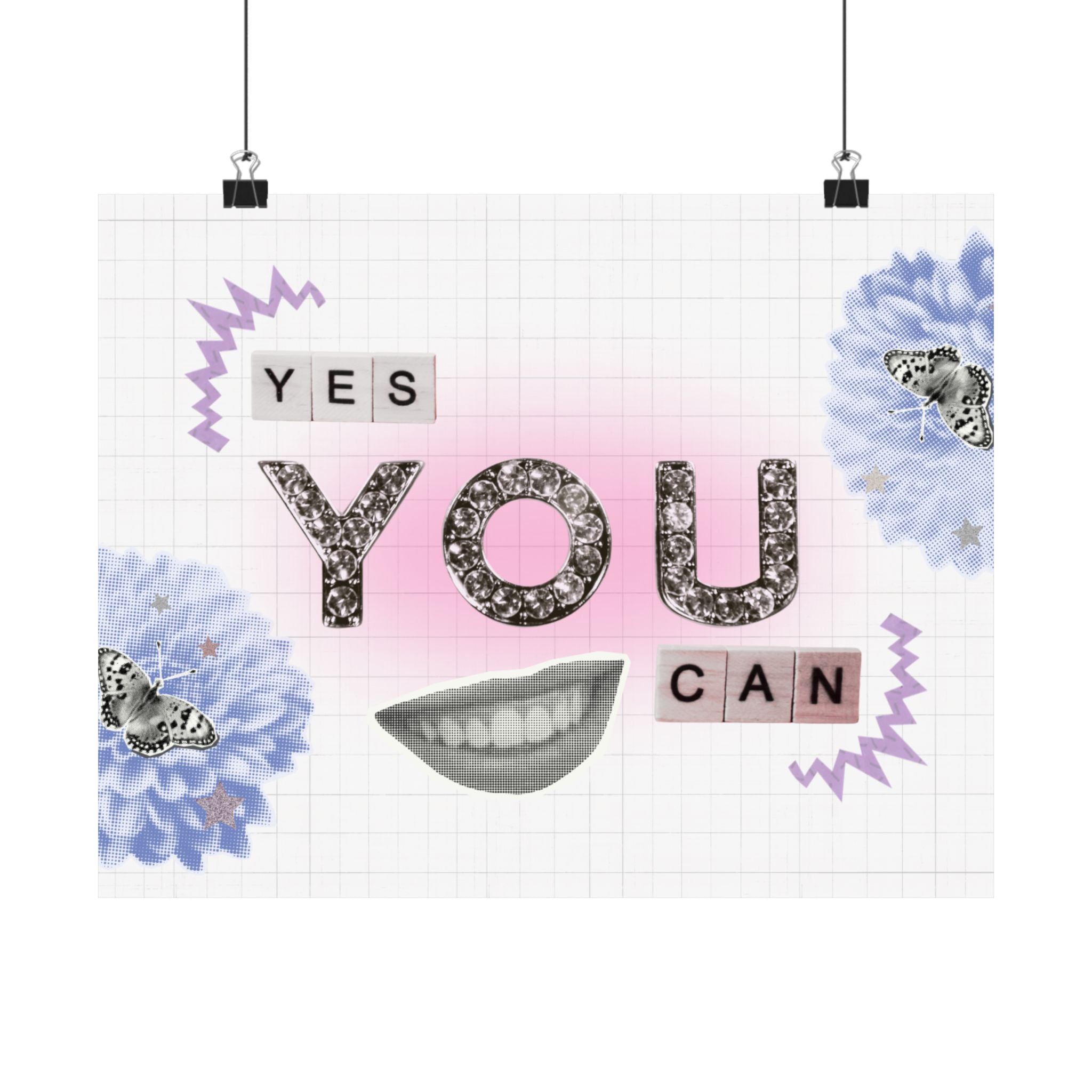 YES YOU CAN Digital Art Print for Motivation & Manifestation