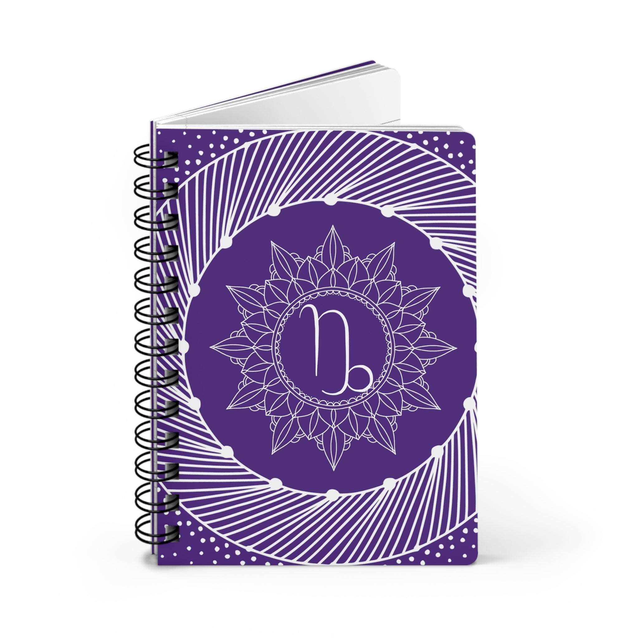 Capricorn Mandala Spiral Bound Journal