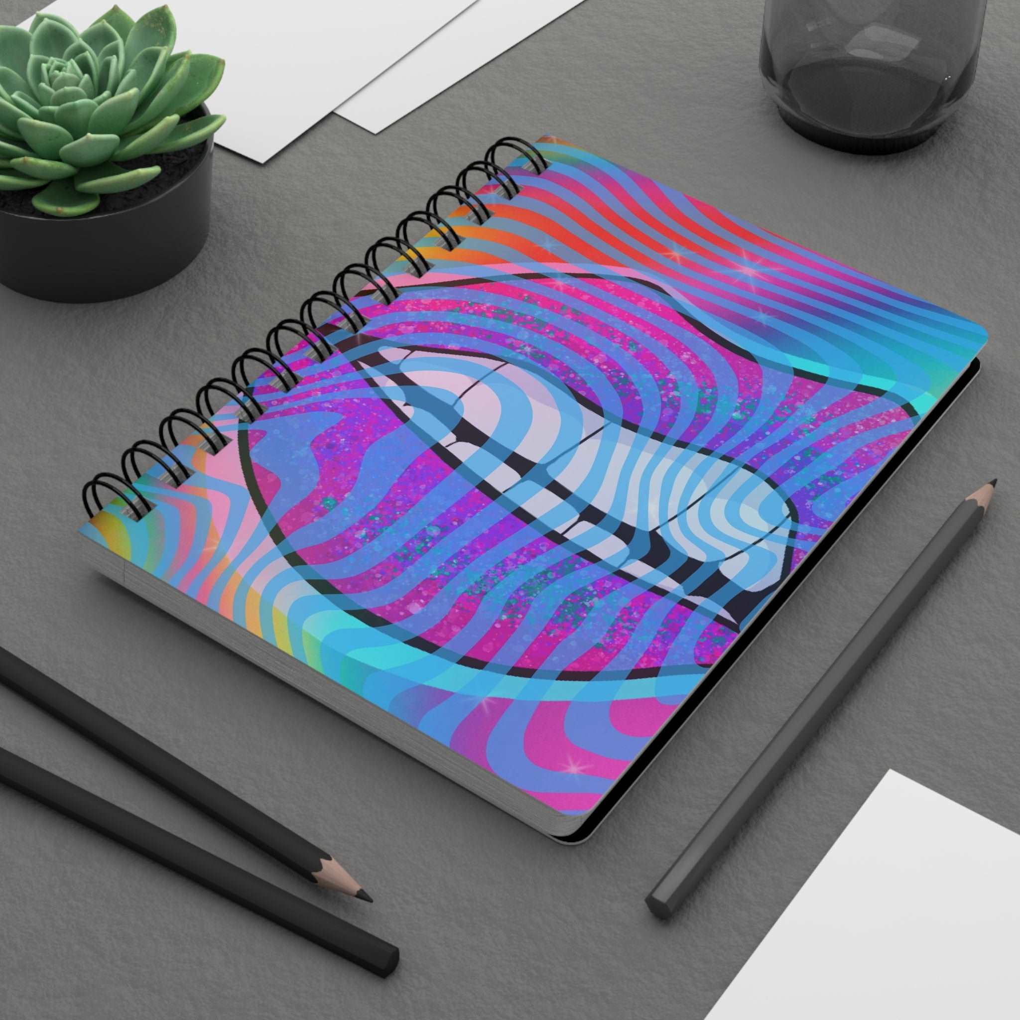 Cosmic Lips Spiral Bound Journal