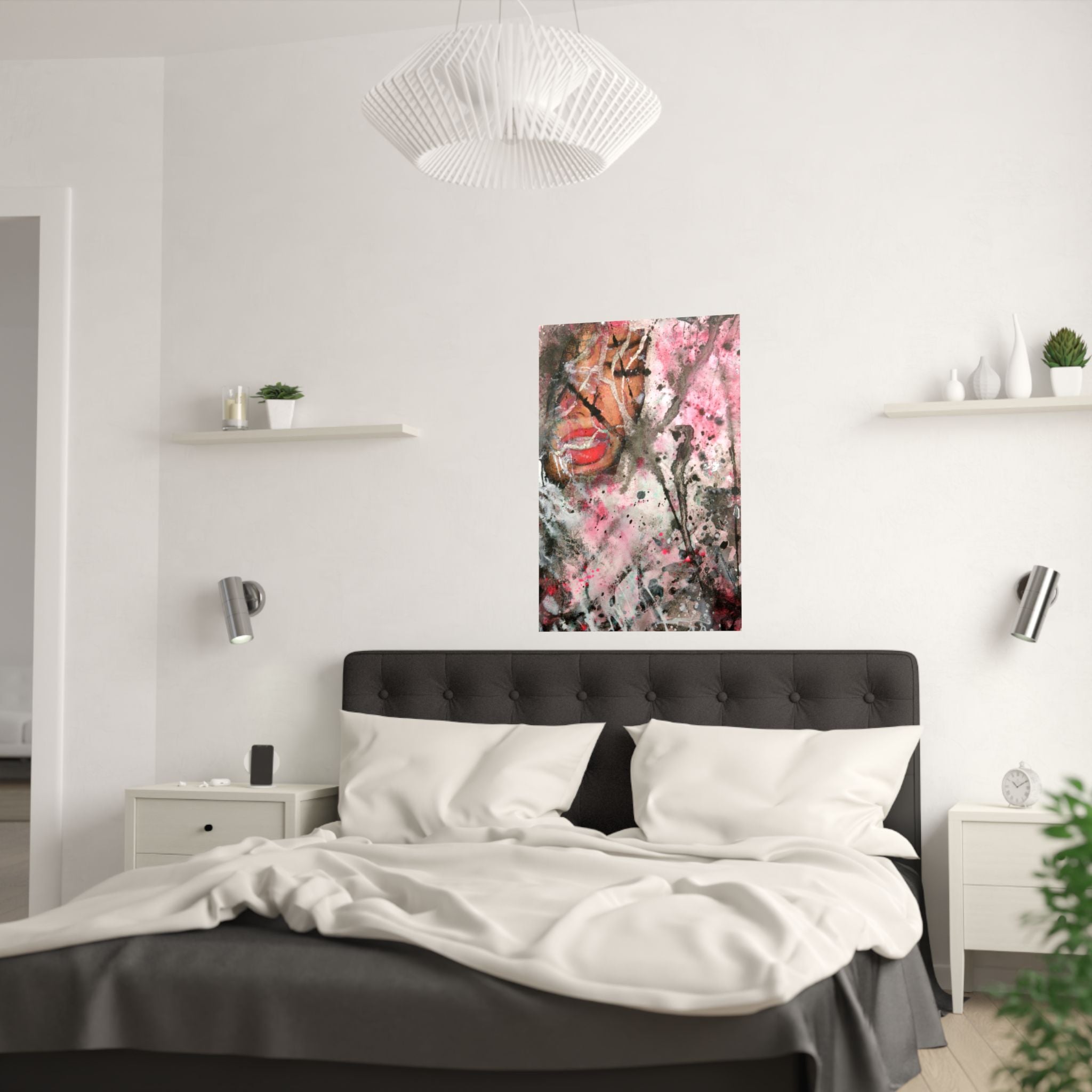 Abstract Splatter Collage Satin Art Poster - Vibrant Wall Decor