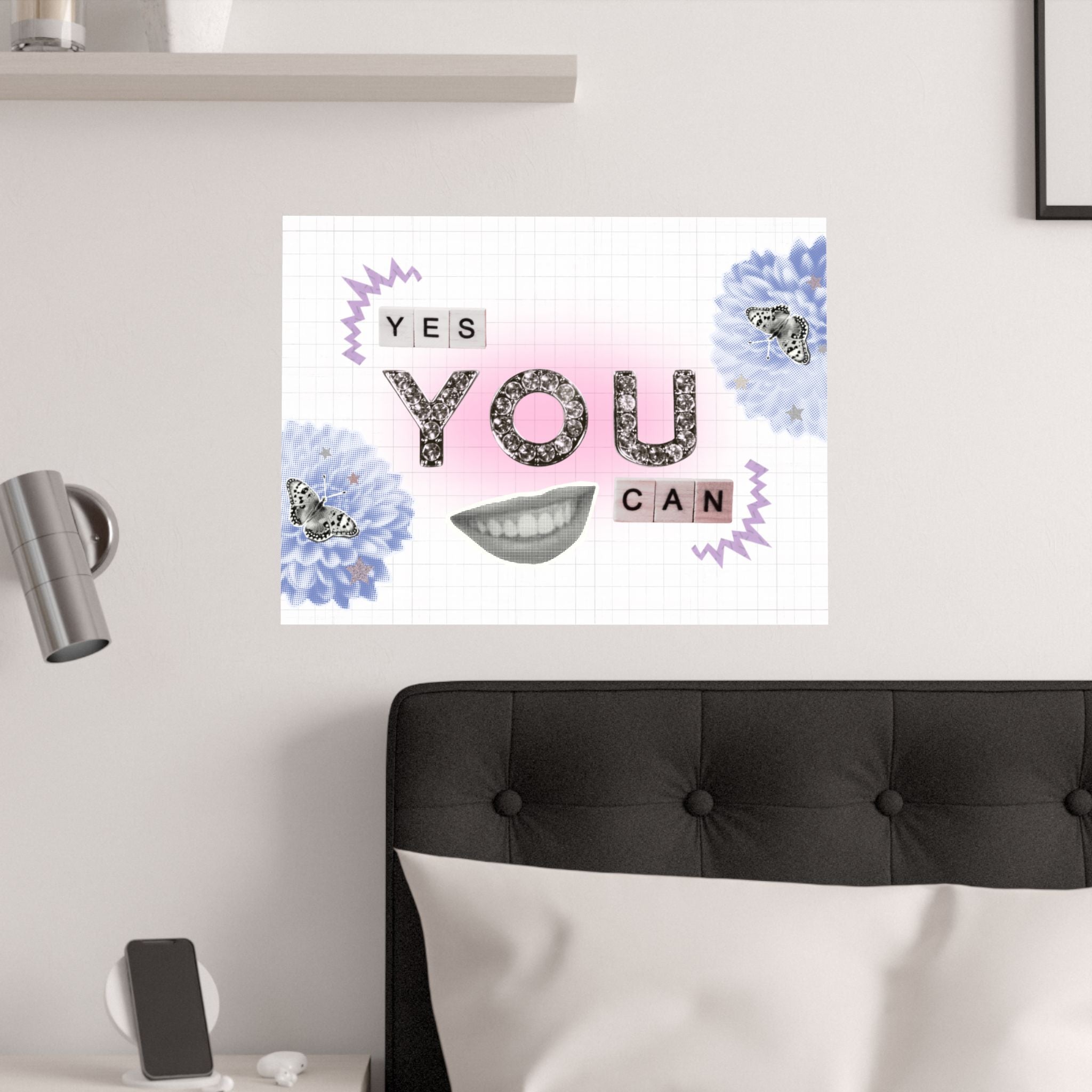 YES YOU CAN Digital Art Print for Motivation & Manifestation