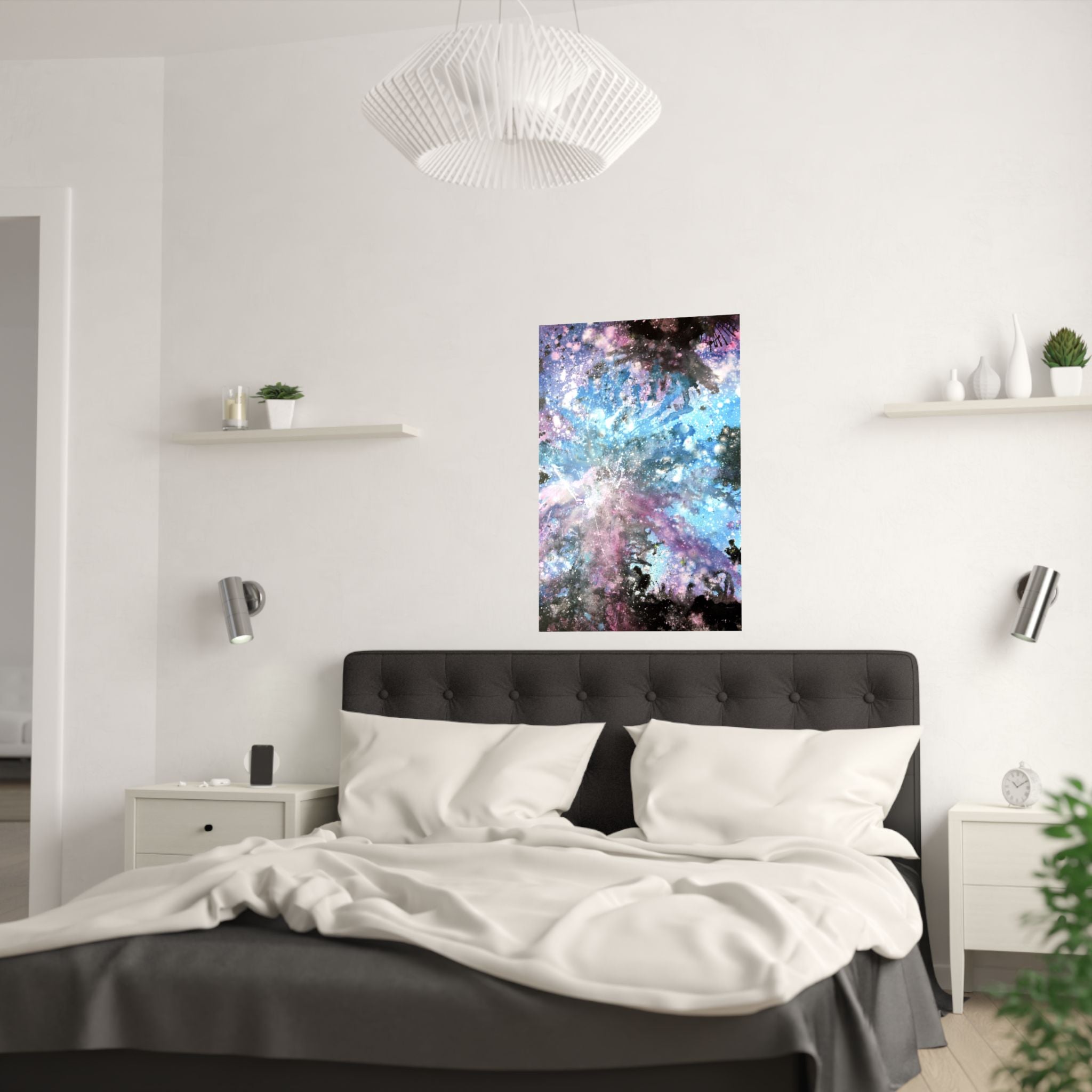 Vibrant Galaxy Satin Poster - Cosmic Wall Art for Home Decor