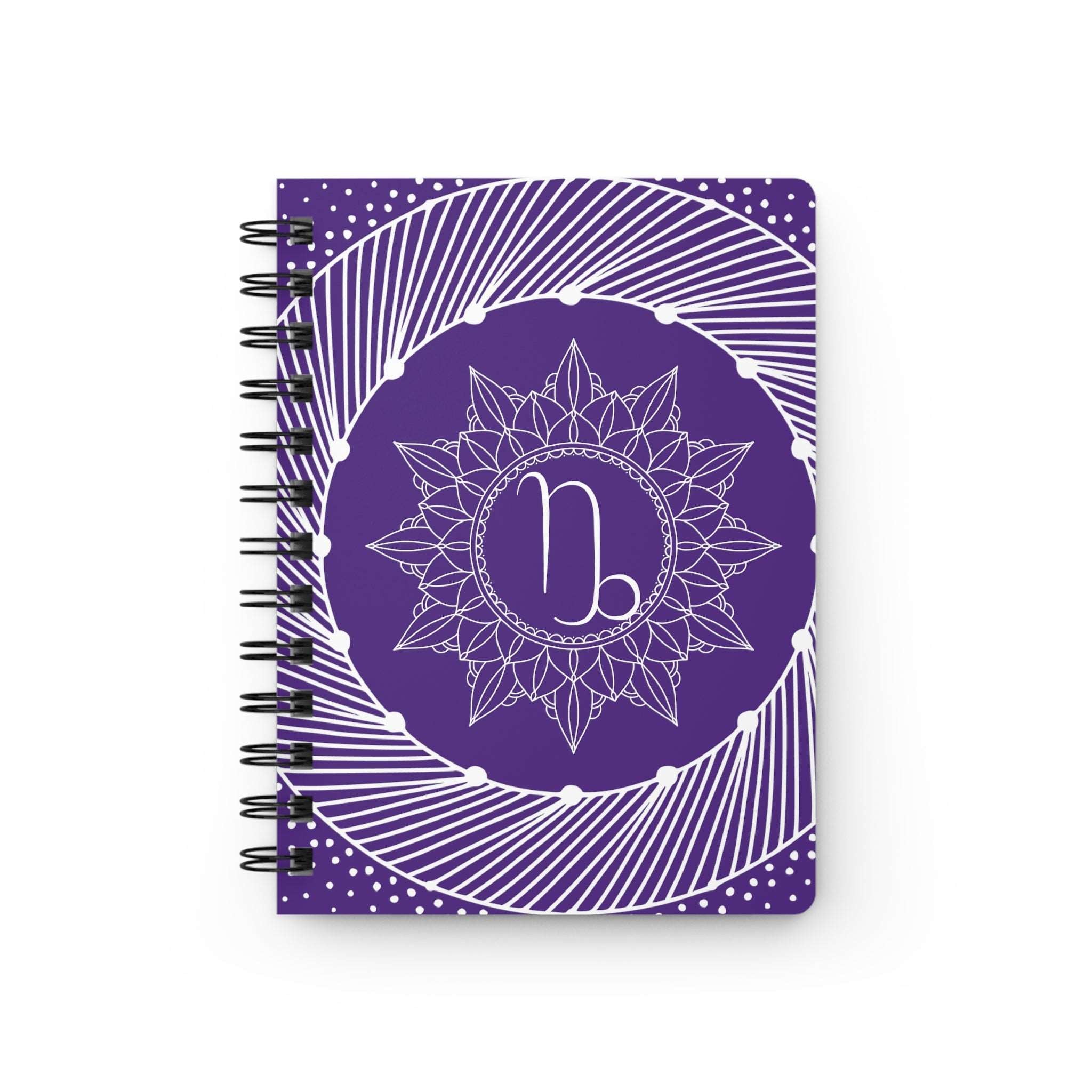 Capricorn Mandala Spiral Bound Journal