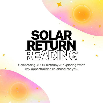 Solar Return Birthday Birth Chart Reading